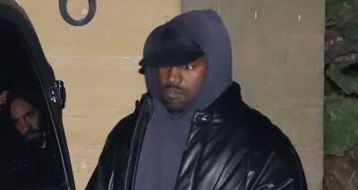 Kanye West Sports Long Leather Coat to Dinner at Nobu - justjared.com - Malibu