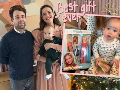 Mandy Moore's Husband Gave Their Son A Mandy Moore Barbie Doll For Christmas! LOLz! - perezhilton.com - Santa