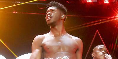 Lil Nas X Goes Shirtless for His Jingle Ball 2021 Performance - See the Pics! - justjared.com - California - city Inglewood, state California
