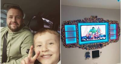 DIY dad creates 'outstanding' Lego media wall for son's 6th birthday and stuns other parents - manchestereveningnews.co.uk - Manchester