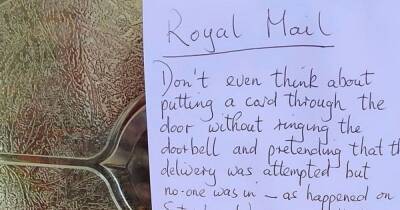 Postman boycotts house over Christmas after 'rude' note taped to door - www.manchestereveningnews.co.uk