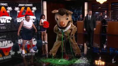 Jimmy Kimmel’s Vomiting LA Bowl Mascot Is Surprisingly Awesome (Video) - thewrap.com - Utah - state Oregon - city Inglewood