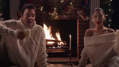 Jimmy Fallon and Ariana Grande Wear Masks of Each Other’s Faces in New Christmas Song (Video) - thewrap.com