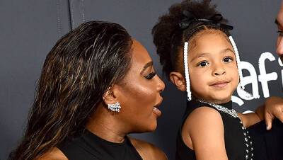 Serena Williams Daughter Olympia Curls Up In Her Lap While Tennis Icon Gets Her Glam On - hollywoodlife.com