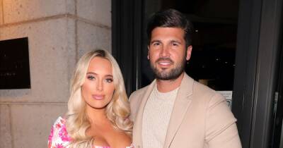 TOWIE's Amber Turner and Dan Edgar look loved-up as they hold on tight to each other during filming - www.ok.co.uk