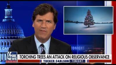 Tucker Carlson Says the Fox News Christmas Tree Burning Was a Hate Crime (Video) - thewrap.com