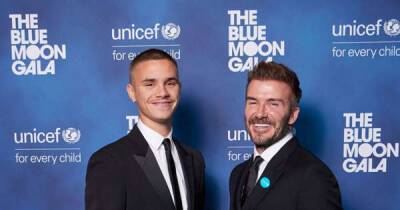 David Beckham stands proud alongside son Romeo as pair spruce up for Gala for Unicef - www.msn.com - Britain