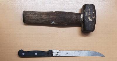 Large kitchen knife and hammer found 'stashed and concealed' inside bushes - www.manchestereveningnews.co.uk - Manchester - county Pendleton - city Charlestown