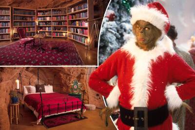 Jim Carrey - Ron Howard - Taylor Momsen - Christmas - How to stay in a real-life Grinch’s cave with green furry slippers, ‘Roast Beast’ - nypost.com - Utah