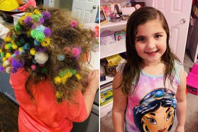 Mom spent 20 hours detangling daughter’s hair after freak toy incident - nypost.com