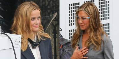 Jennifer Aniston & Reese Witherspoon Get Back To Work on 'The Morning Show' in LA - www.justjared.com - Los Angeles