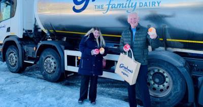 Scots mum who went viral pushing milk lorry up icy hill rewarded with a year's supply of dairy - www.dailyrecord.co.uk - Scotland