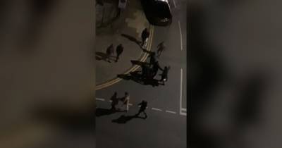 Footage shows mass hammer and knife brawl on Salford street - it sparked a huge police investigation amid reports of shots being fired - www.manchestereveningnews.co.uk - Manchester
