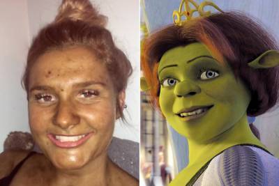 Woman looks like Fiona from ‘Shrek’ after fake tan goes horribly wrong - nypost.com