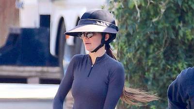 Kendall Jenner Rocks Skin Tight Black Outfit As She Goes Horseback Riding In Malibu — See Pics - hollywoodlife.com - Malibu