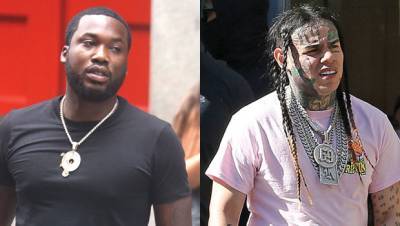 Meek Mill Tekashi 6ix9ine Have To Be Separated By Security After Rappers Face Off In Club Parking Lot — Watch - hollywoodlife.com - Atlanta