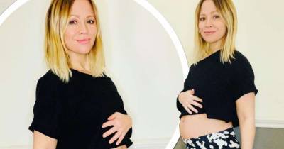Pregnant Kimberley Walsh shows growing baby bump in comparison snaps - www.msn.com