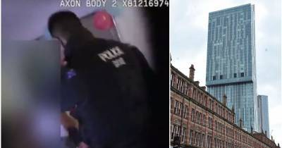 Moment police bust 40-strong lockdown party at Beetham Tower - www.manchestereveningnews.co.uk