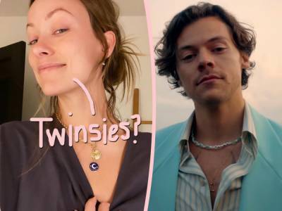 Harry Styles & Olivia Wilde Wear Matching Hoodies In Don’t Worry Darling Wrap Photo - perezhilton.com