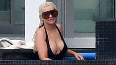 Christina Aguilera Rocks $490 Gucci One Piece In Miami With Daughter Summer Rain, 6 - hollywoodlife.com - Miami