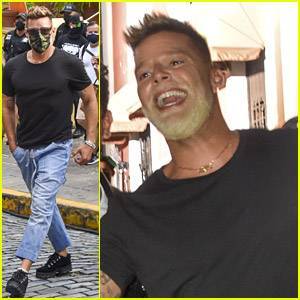 Ricky Martin Shows Off Bleached Beard While Filming New Music Video - www.justjared.com - Colombia - county San Juan - area Puerto Rico