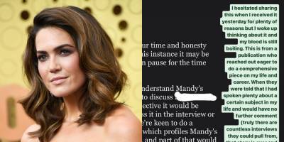 Mandy Moore's 'Blood Is Boiling' Over This Unnamed Publication's Desire to Question Her on 'A Certain Subject' - www.justjared.com