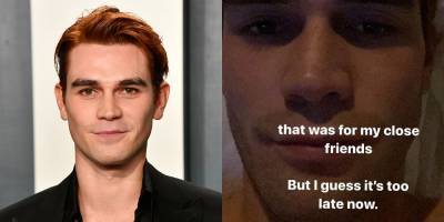 KJ Apa Accidentally Posts Video Meant for His Close Friends List to His Public Instagram Story - Watch Now - www.justjared.com