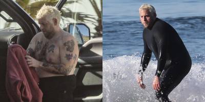 Jonah Hill Shows Off His Tattooed Body During a Surfing Session - www.justjared.com - Manhattan
