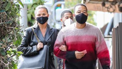 Chrissy Teigen & John Legend Get Lunch with Friends in Beverly Hills - www.justjared.com - Los Angeles - Italy - Beverly Hills