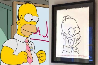 Matt Groening draws mask-wearing Homer Simpson for his old high school’s fundraiser - nypost.com - state Oregon - city Portland
