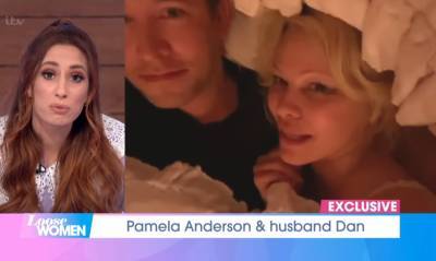 Pamela Anderson Makes ITV Viewers Cringe By Doing Interview While Cuddling In Bed With New Husband - perezhilton.com
