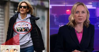 TALK OF THE TOWN: Emily Maitlis dons £35 hoodie featuring a cartoon - www.msn.com - France - county Isabella