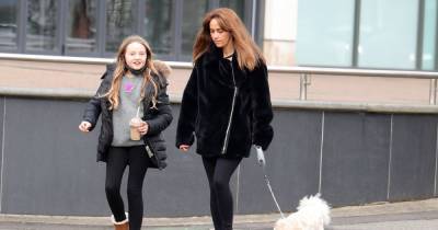 Coronation Street's Samia Longchambon wraps up warm for stroll with daughter Freya, 11, and their dog - www.ok.co.uk