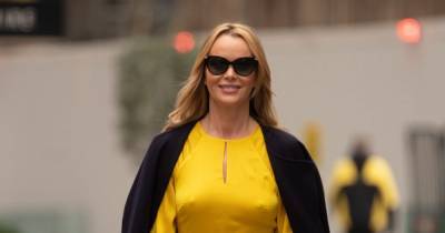 Amanda Holden beams in bright yellow dress as she returns to work after breaking lockdown rules - www.ok.co.uk - London