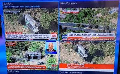 Cable News Networks Shift To Coverage Of Tiger Woods Car Crash - deadline.com - Los Angeles