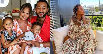 Chrissy Teigen had the most adorable picnic with her children in matching mommy and me floral dresses - www.msn.com