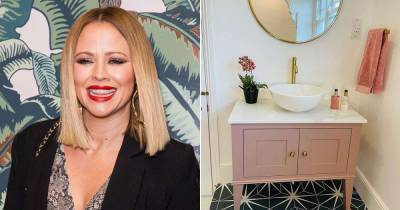 Inside Kimberley Walsh's unbelievable new pink and gold bathroom - www.msn.com