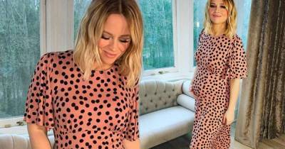 Pregnant Kimberley Walsh cuts a stylish figure in a spotted pink dress - www.msn.com