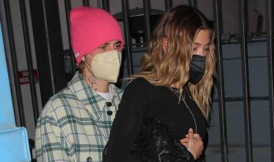 Justin Bieber & Wife Hailey Flaunt Cute PDA During a Friday Night Out in L.A. - www.justjared.com