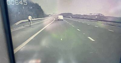Police issue warning after cyclist caught on hard shoulder of M55 motorway - www.manchestereveningnews.co.uk