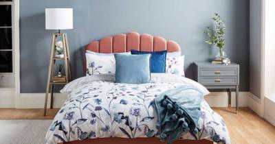 Aldi release gorgeous velvet scalloped bed and it is much cheaper than the Oliver Bonas version - www.ok.co.uk