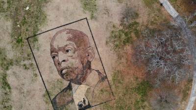 Artist creates natural portrait of Lewis in Atlanta park - abcnews.go.com - county Lewis