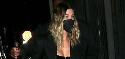 Hailey Bieber Rocks All Black Outfit for Night Out in WeHo - www.justjared.com