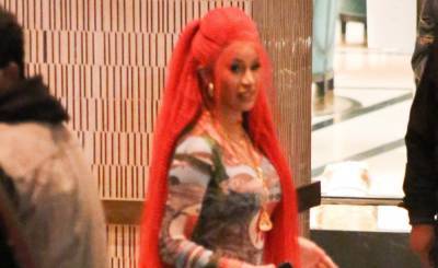 Cardi B Wears Long Red Wig While Celebrating 'Up' Release - www.justjared.com