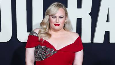 Rebel Wilson Slays In Plunging Dress Red Clingy Gown After 60 Lb. Weight Loss Jacob Busch Split - hollywoodlife.com