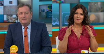 Susanna Reid shocks Piers Morgan by pulling her top open after he said she 'loves' the attention - www.ok.co.uk - Britain
