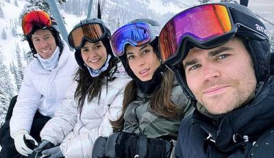 Nina Dobrev & Paul Wesley Reunite for a Snowy Double Date! - www.justjared.com - Wyoming