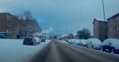 Dashcam footage shows blizzard conditions as Storm Darcy hits Falkirk - www.dailyrecord.co.uk - Scotland