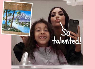 Kim Kardashian Reveals Daughter North West's Gorgeous Painting & Fans Go CRAZY! - perezhilton.com