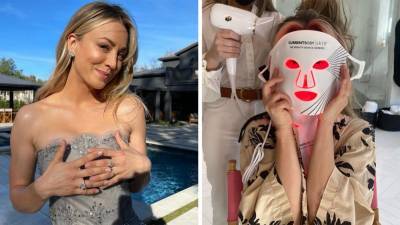 Kaley Cuoco Used This Red Light Mask to Get Her 2021 Golden Globes Glow - www.glamour.com